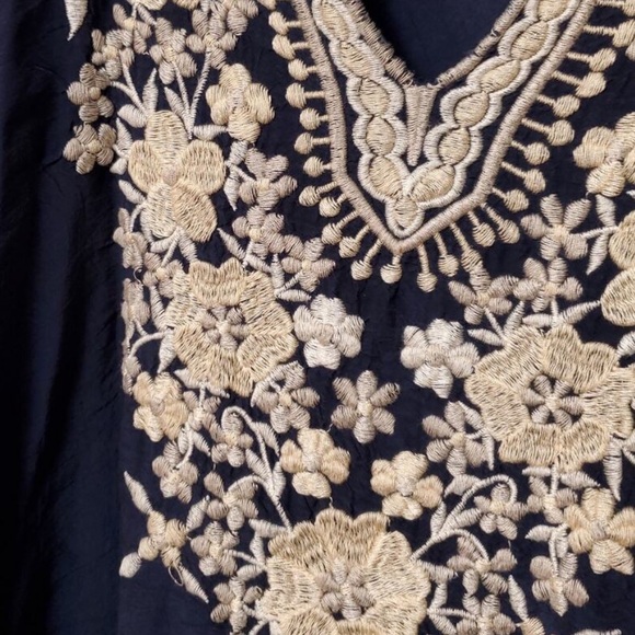 Johnny Was Embroidered Georgette Poncho Tunic Deep Dawn NWT extremely oversized - Picture 5 of 9